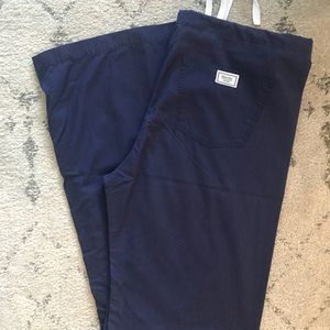 Blue Sky Scrubs Navy Blue Simple Pants XS Tall